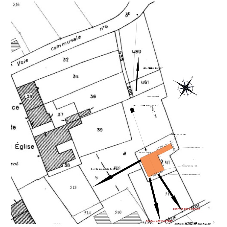 plan de masse vII. Plan de 0 pièce et 0 m2