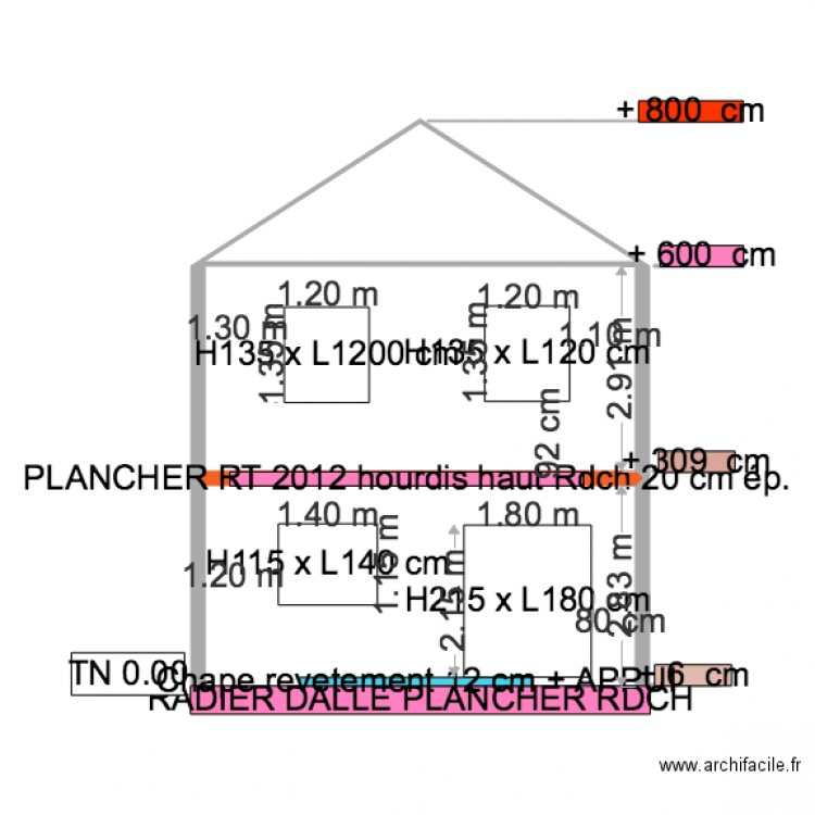 façade AR Oznur GROS OEUVRE 100915. Plan de 0 pièce et 0 m2