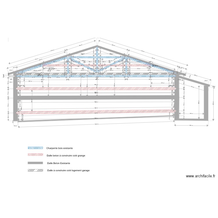 coupe AA. Plan de 0 pièce et 0 m2