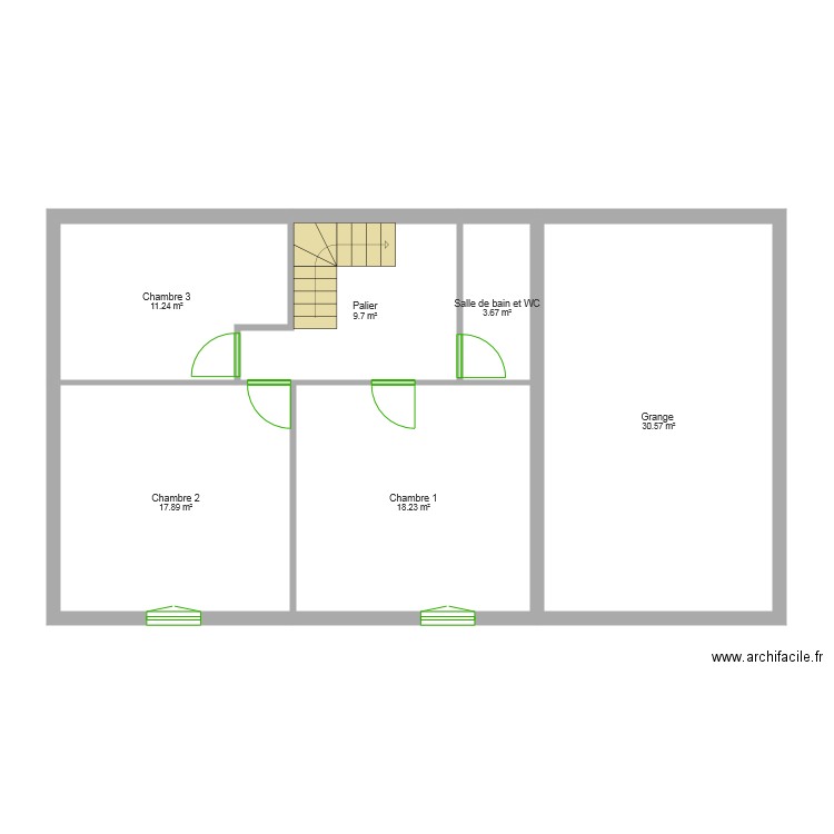 Etage Saints. Plan de 0 pièce et 0 m2