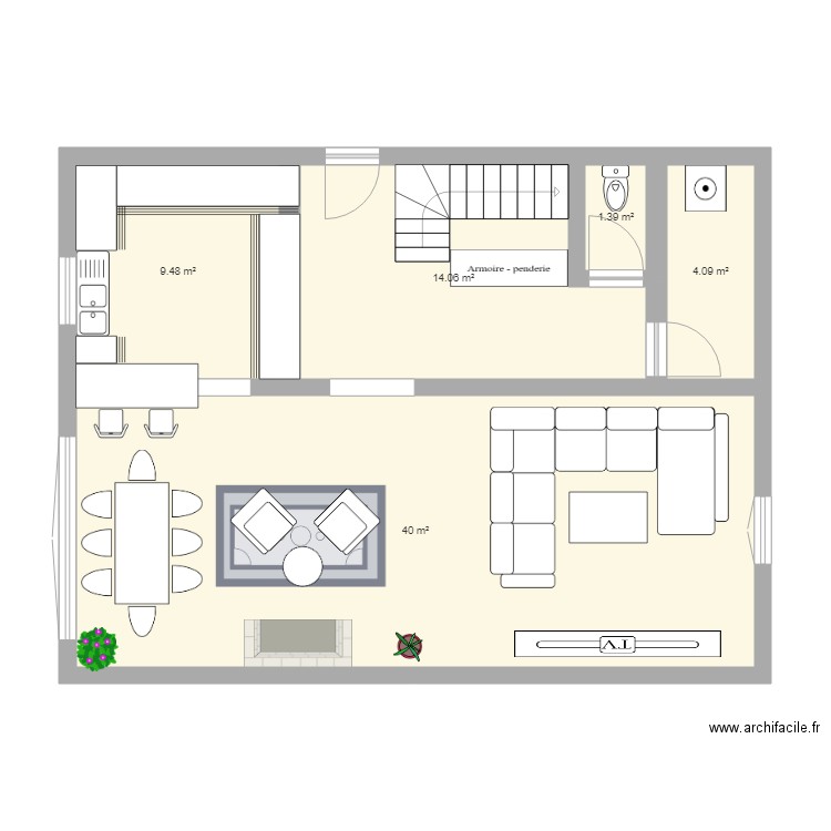 Maison. Plan de 0 pièce et 0 m2