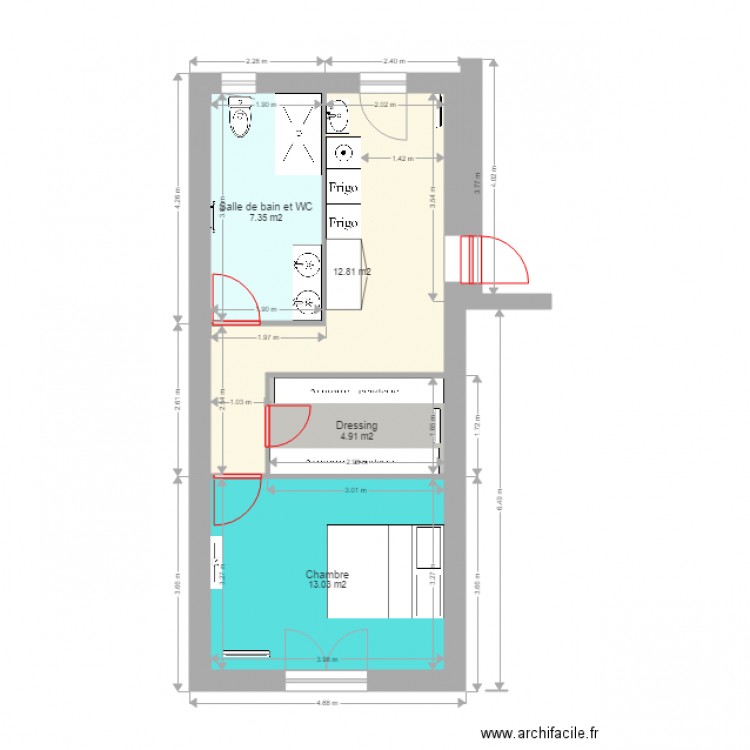 extension 4 pièces 1. Plan de 0 pièce et 0 m2