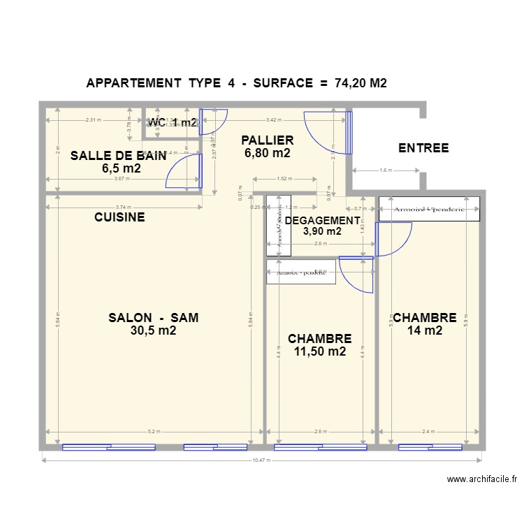 Cormier à La madeleine . Plan de 0 pièce et 0 m2