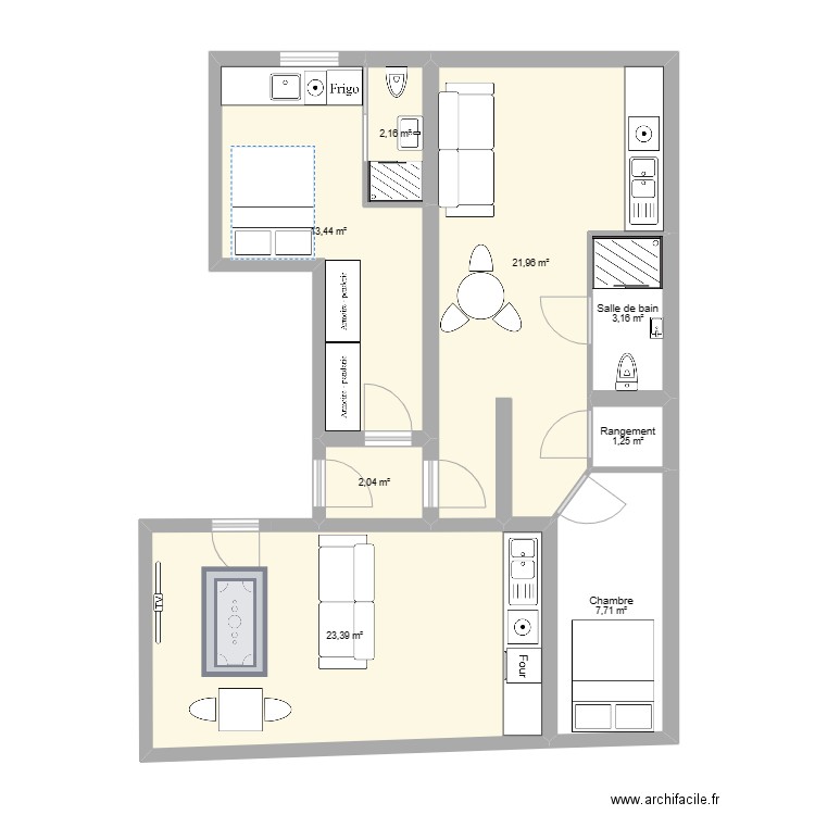 OUDINOT_C. Plan de 12 pièces et 134 m2
