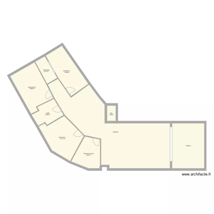 Plan plain pied. Plan de Plan plain pied. Plan de