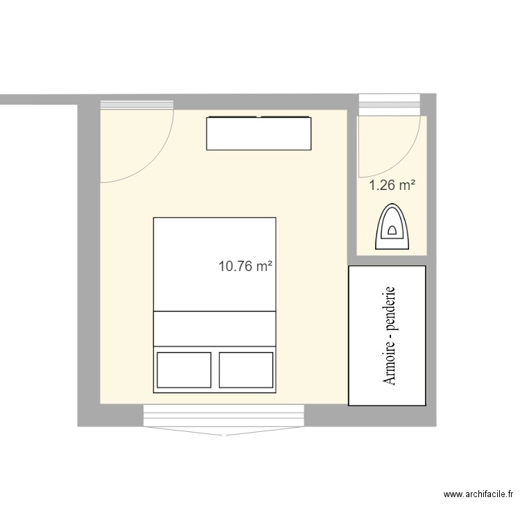 surface chambre . Plan de 0 pièce et 0 m2