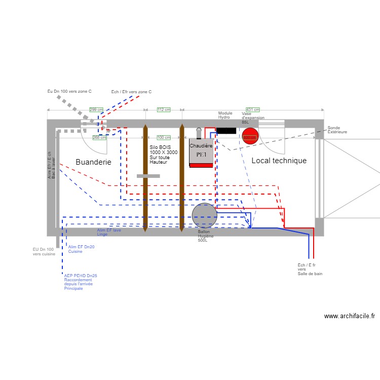 Cupillard Réseaux local technique. Plan de 0 pièce et 0 m2