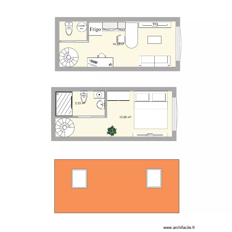 maison de ben 2. Plan de 