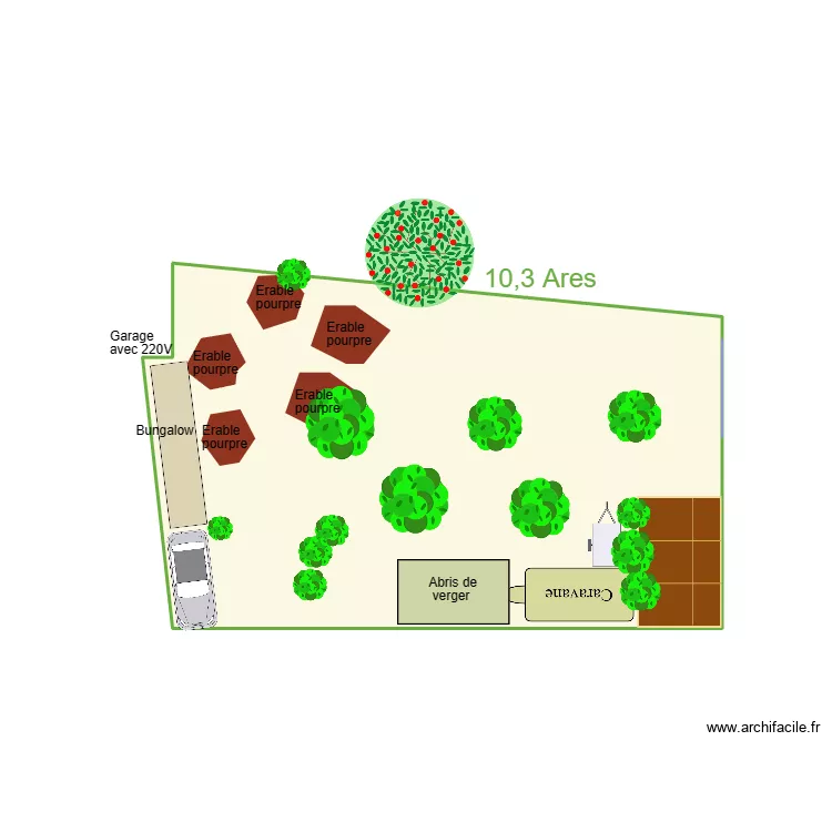 Am&eacute;nagement verger 05. Plan de 