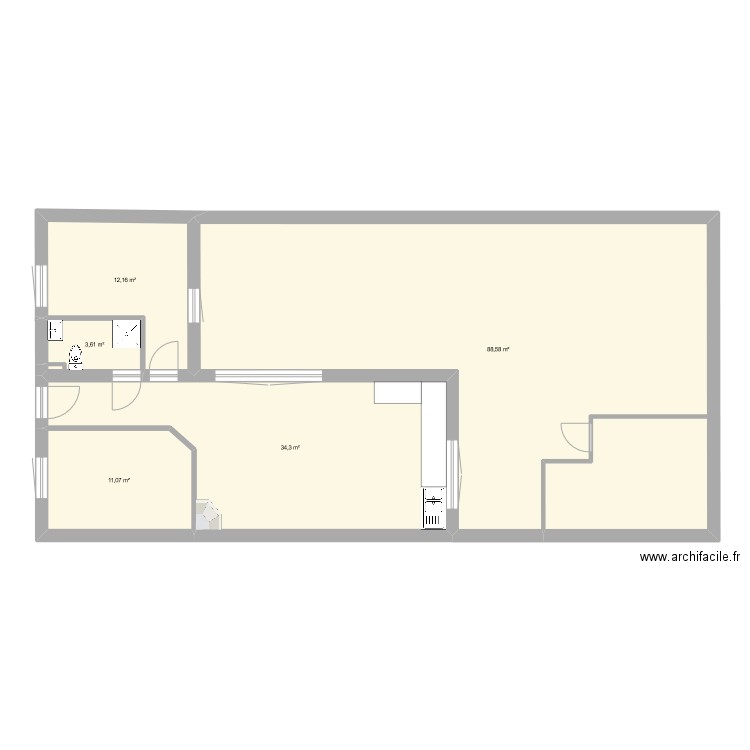 Maison meme opt1. Plan de 5 pièces et 150 m2