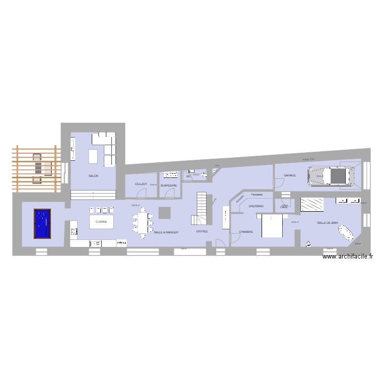 SAINTGERMAIN. Plan de 13 pièces et 191 m2