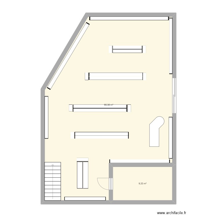 Plan rayon bazar. Plan de 0 pièce et 0 m2
