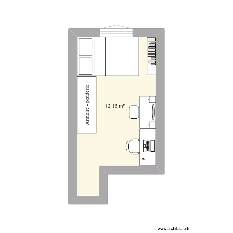 chambre constance. Plan de 
