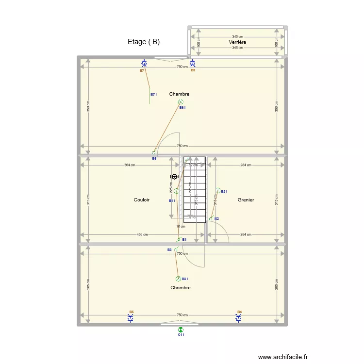 Etage. Plan de 0 pièce et 0 m2