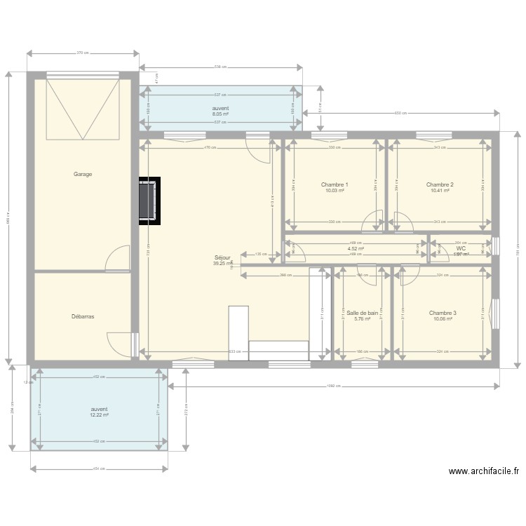 prin. Plan de 11 pièces et 132 m2