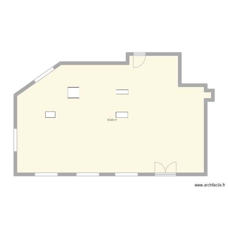 Quai du château 03. Plan de 1 pièce et 84 m2