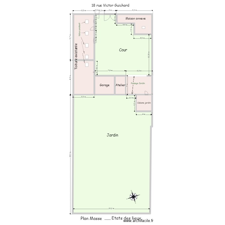 Plan Masse Etats des lieux. Plan de 0 pièce et 0 m2