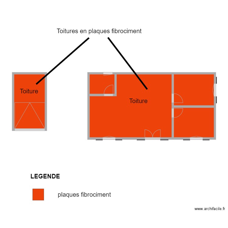 toitures. Plan de 0 pièce et 0 m2