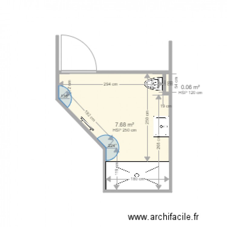 CHAMBRE B1 SDB. Plan de 0 pièce et 0 m2