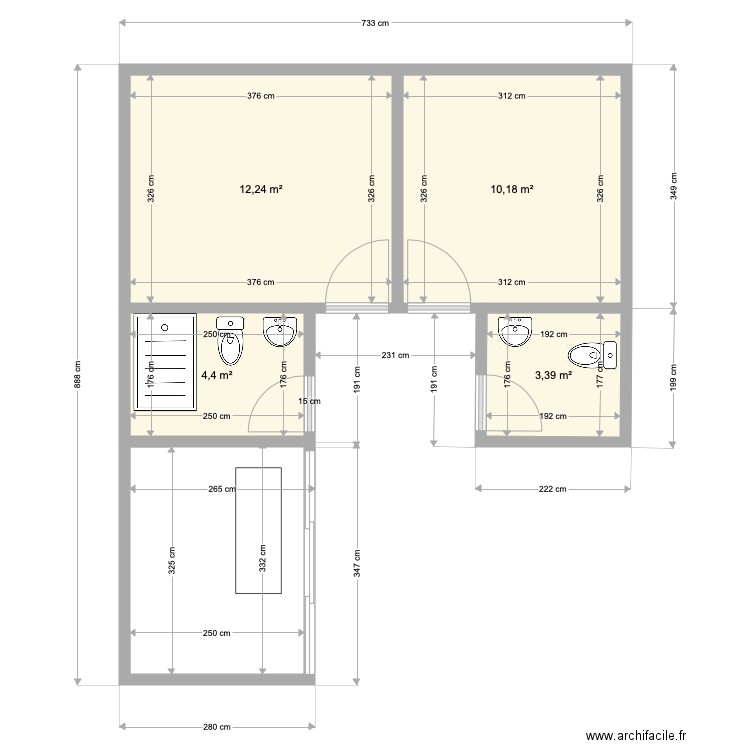 Exemple. Plan de 0 pièce et 0 m2