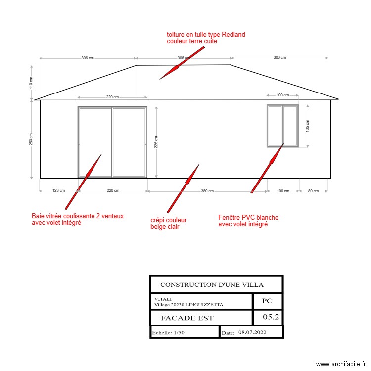 fred facade est 2023. Plan de 0 pièce et 0 m2