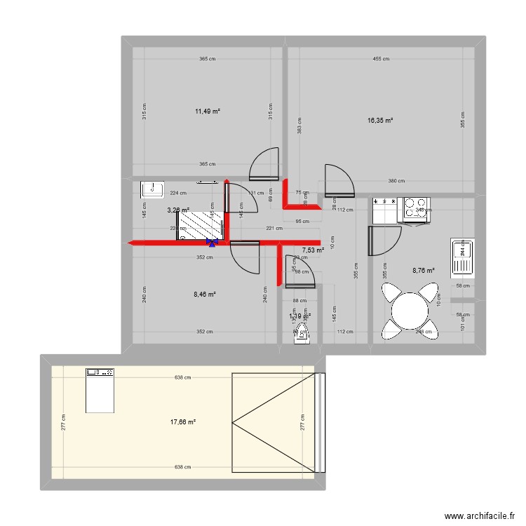 Rombach RP 36. Plan de 8 pièces et 75 m2