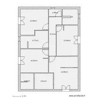 plan interieure etage 67.07 m2