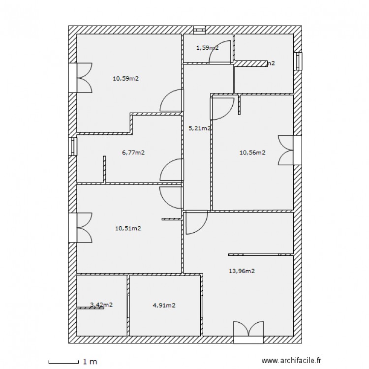 plan interieure etage 67.07 m2. Plan de 0 pièce et 0 m2