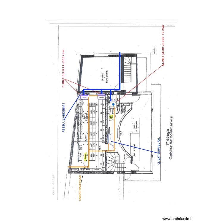 CABINE DE COMMANDE POSTE 4 1ER ETAGE MODIFIE. Plan de 0 pièce et 0 m2