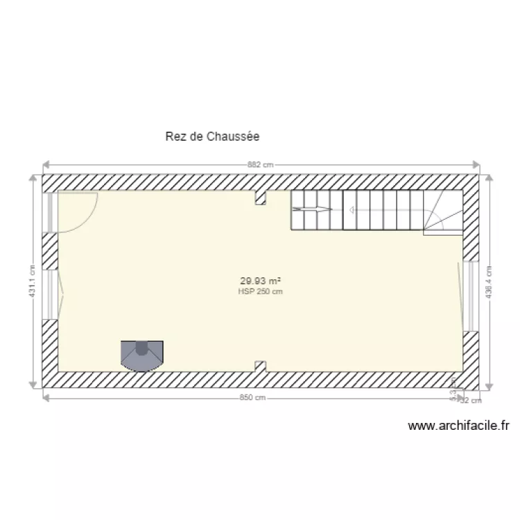 BEGUINETTES    rez de chauss&eacute;e. Plan de 