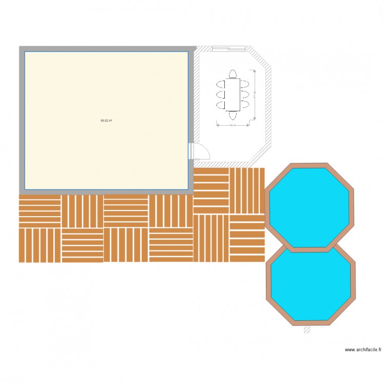 Projet piscine. Plan de 0 pièce et 0 m2