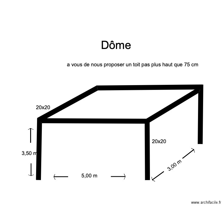 Dôme . Plan de 0 pièce et 0 m2