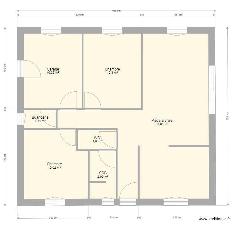 PRETTE. Plan de 0 pièce et 0 m2