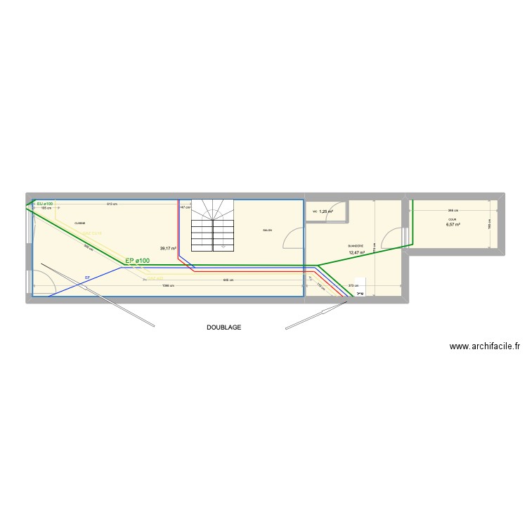 LAURENCE CATY 1. Plan de 4 pièces et 59 m2