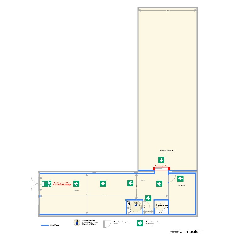 Plan Archi EVACUATION 1. Plan de 0 pièce et 0 m2