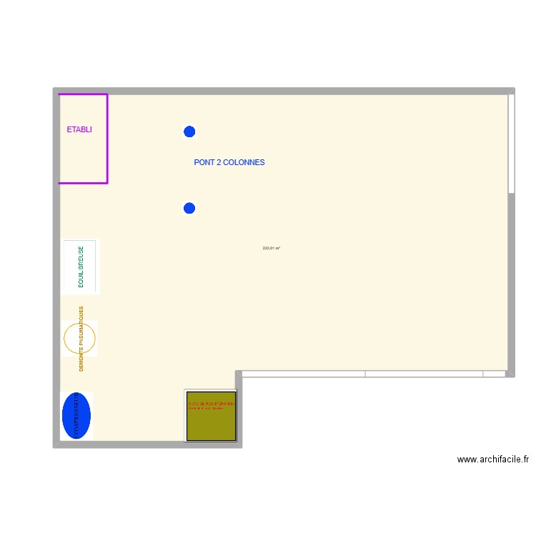 NIEPPE - ATELIER. Plan de 1 pièce et 222 m2