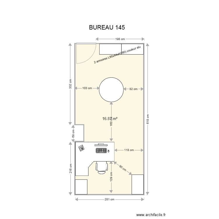 BUREAU 145 V2. Plan de 0 pièce et 0 m2