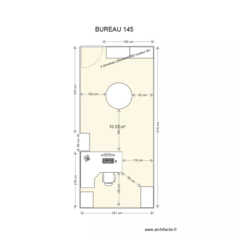 BUREAU 145 V2. Plan de 
