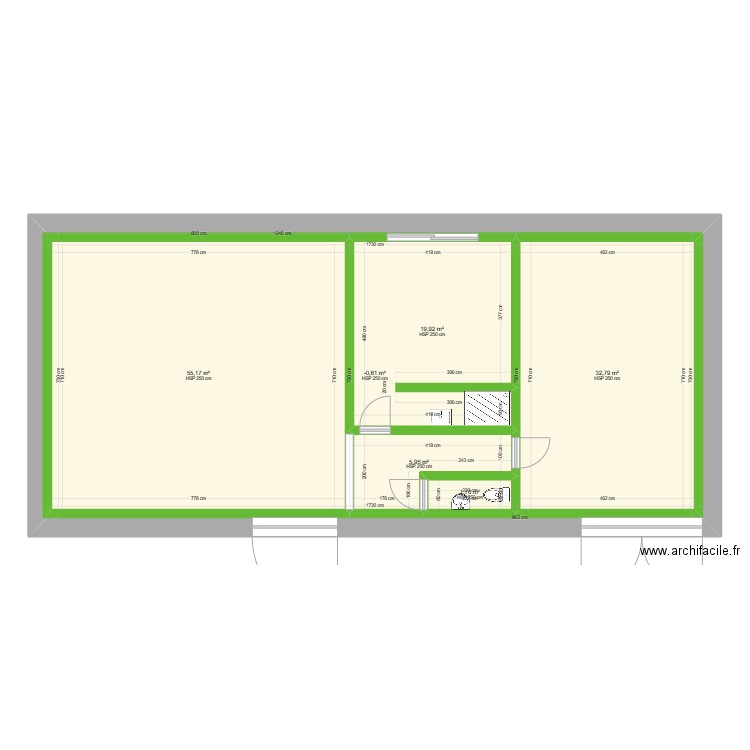 Grange + piece. Plan de 0 pièce et 0 m2