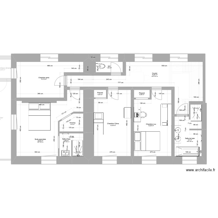 Maison Biéville-Beuville. Plan de 21 pièces et 185 m2