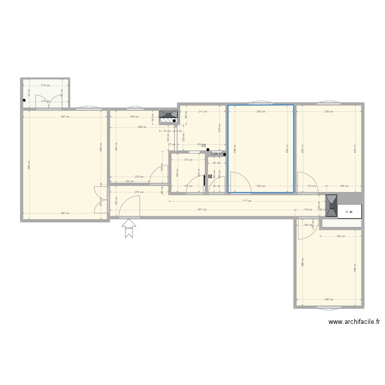 F4 FOUAD ALIOUECHE. Plan de 68 pièces et 446 m2