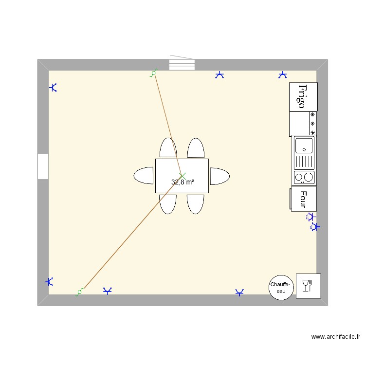 cuisine. Plan de 0 pièce et 0 m2