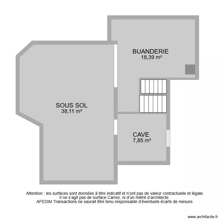 BI 8727 SOUS SOL. Plan de 