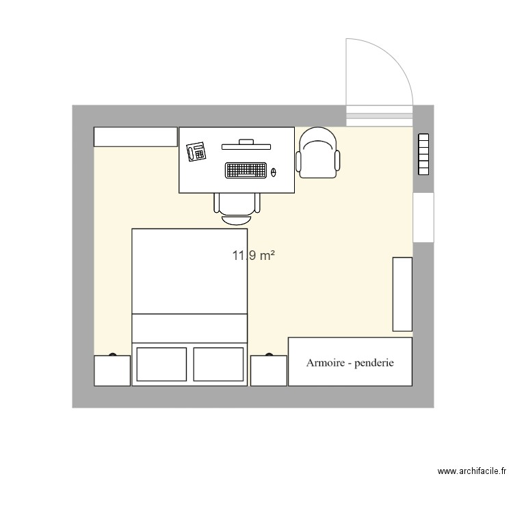 ma chambre sans les mesutes . Plan de 0 pièce et 0 m2