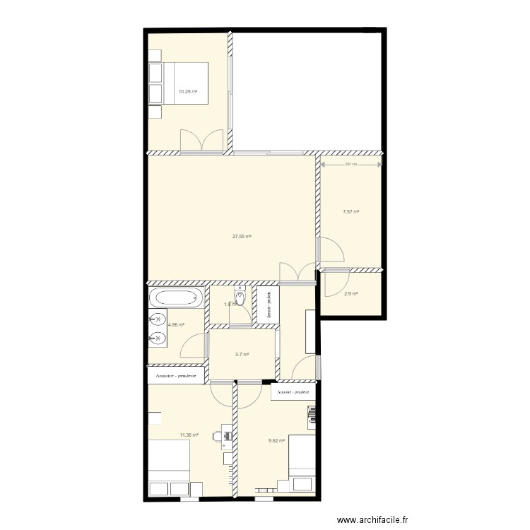 plan appartement 80m2