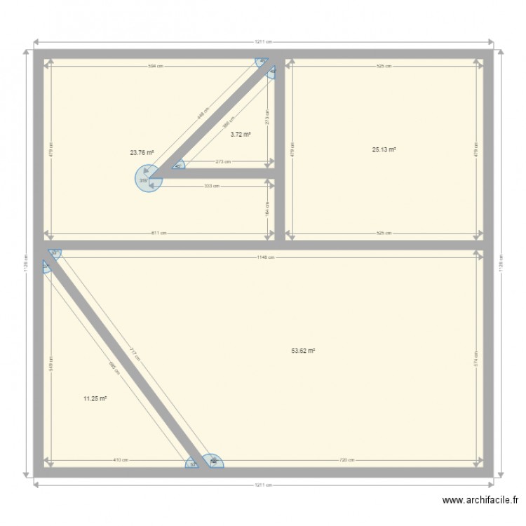 Appartement bateau. Plan de 0 pièce et 0 m2