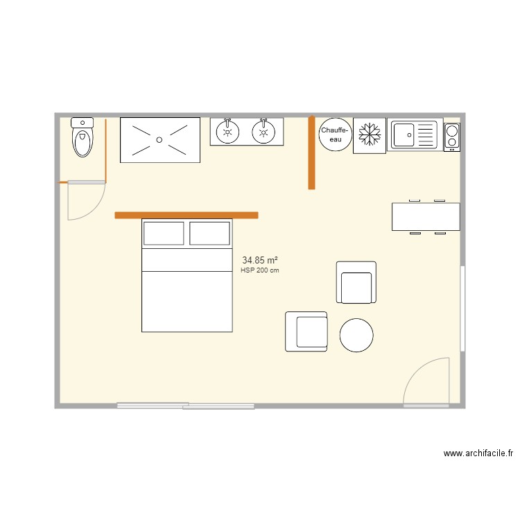 Cabane plan 1. Plan de 0 pièce et 0 m2