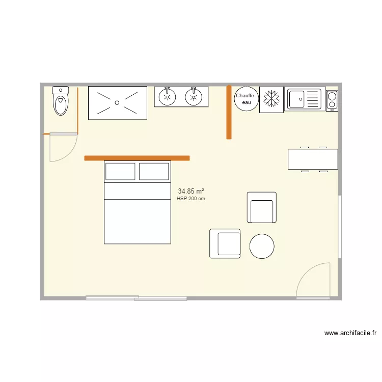 Cabane plan 1. Plan de 