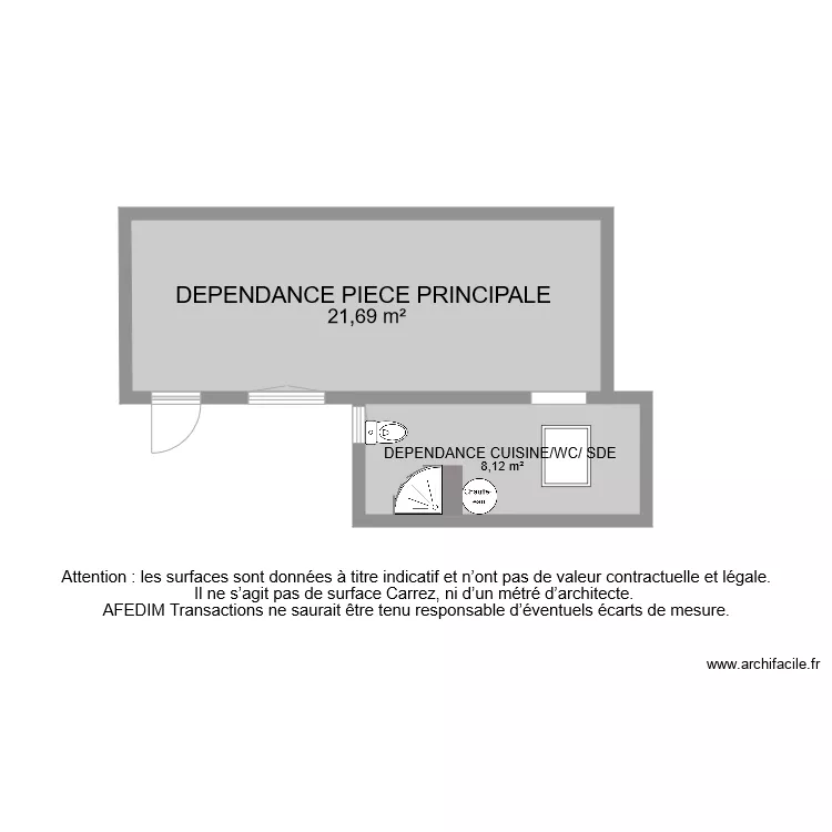 BI 7917 DEPENDANCE . Plan de 