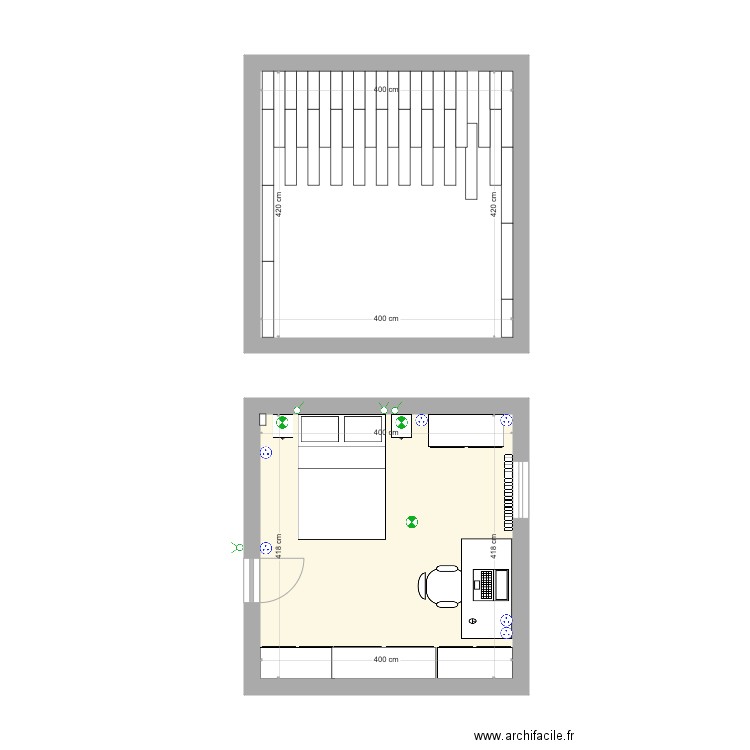 CH ETAGE JARDIN. Plan de 0 pièce et 0 m2